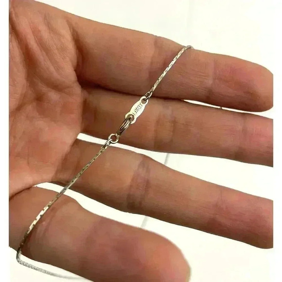 18k GT Chain 17" Necklace Faux Pearl Pink Design Teardrop Pendant - Picture 3 of 15